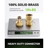 image:imageRainPoint Garden Hose Quick Connectors Heavy Duty Solid Brass 34 Inch GHT Universal LeakProof Fittings for Easy Water Hose Connection 6 Sets6