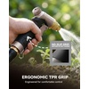 image:imageRAINPOINT Garden Hose Nozzle 100 Heavy Duty Metal Hose Sprayer High Pressure Water Hose Nozzle with Adjustable Spray Patterns and Flow Control for Watering Plants Car Washing Pet Washing GoldBrown
