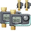 image:imageRAINPOINT Sprinkler Timer 100 Metal Pipe Water Timer for Garden Hose Programmable Hose Controller for Watering Sprinkler Controller with Manual WateringRain Delay for Outdoor Lawn amp Garden 2PCSGreen