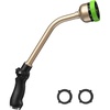 image:imageRAINPOINT Watering Wand For Garden Hose 16 Inch Metal Hose Nozzle Wand with 9 Spray Patterns Long Hose Sprayer For Hanging Baskets ShrubsLawnGreen