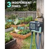 image:imageRAINPOINT 3Zone Water Timer Brass Inlet amp Outlet 2027 Upgraded Enhanced Waterproof LCD 3 Custom Watering Plans IP65 Sprinkler Timer Rain Delay ManualAutomatic Watering for Yard Lawn GreenhouseGray