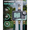 image:imageRAINPOINT 3Zone Water Timer Brass Inlet amp Outlet 2027 Upgraded Enhanced Waterproof LCD 3 Custom Watering Plans IP65 Sprinkler Timer Rain Delay ManualAutomatic Watering for Yard Lawn GreenhouseGray