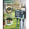 image:imageRAINPOINT 3Zone Water Timer Brass Inlet amp Outlet 2027 Upgraded Enhanced Waterproof LCD 3 Custom Watering Plans IP65 Sprinkler Timer Rain Delay ManualAutomatic Watering for Yard Lawn GreenhouseGray
