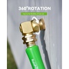 image:imageRAINPOINT 90 Degree Hose Elbow360 Degree Swivel 34 GHT Garden Hose ConnectorAdapter Solid Brass Water Hose Fittings for RV Outdoor Faucet SpigotEasy Installation2 Pack