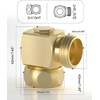 image:imageRAINPOINT 90 Degree Hose Elbow360 Degree Swivel 34 GHT Garden Hose ConnectorAdapter Solid Brass Water Hose Fittings for RV Outdoor Faucet SpigotEasy Installation2 Pack