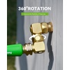 image:imageRAINPOINT 90 Degree Hose Elbow360 Degree Swivel 34 GHT Garden Hose ConnectorAdapter Solid Brass Water Hose Fittings for RV Outdoor Faucet SpigotEasy Installation2 Pack