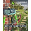 image:imageRAINPOINT Sprinkler Timer 4 Outlets Hose Timer with Brass Inlet with Rain DelayManualAutomatic Controller System Programmable Digital for Lawn Yard 4 Zone Baby Blue 4 OutletsBaby Blue