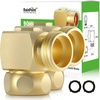 image:imageRAINPOINT 90 Degree Hose Elbow360 Degree Swivel 34 GHT Garden Hose ConnectorAdapter Solid Brass Water Hose Fittings for RV Outdoor Faucet SpigotEasy Installation2 Pack