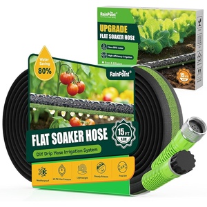 image:imageRAINPOINT Flat Soaker Hose 30FT for GardenOrangeGreen