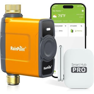 image:imageRAINPOINT WiFi Water Timer for Garden Hose WiFi Sprinkler Controller Smart Hose Timer Valve Automatic Drip Irrigation SystemRain Delay for GardenLawnYard Mint GreenOrange