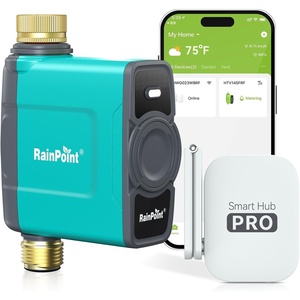 image:imageRAINPOINT WiFi Water Timer for Garden Hose WiFi Sprinkler Controller Smart Hose Timer Valve Automatic Drip Irrigation SystemRain Delay for GardenLawnYard Mint GreenMint Green