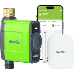 image:imageRAINPOINT WiFi Water Timer for Garden Hose WiFi Sprinkler Controller Smart Hose Timer Valve Automatic Drip Irrigation SystemRain Delay for GardenLawnYard Mint GreenGreen