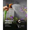 image:imageRAINPOINT Garden Hose Nozzle  100 Heavy Duty Metal Thumb Control Spray Nozzles for Garden Hose High Pressure 10 Pattern Water Hose Nozzle for Car Wash Watering Lawn Pets Forest GreenBright Orange