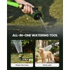 image:imageRAINPOINT Garden Hose Nozzle  100 Heavy Duty Metal Thumb Control Spray Nozzles for Garden Hose High Pressure 10 Pattern Water Hose Nozzle for Car Wash Watering Lawn Pets Forest GreenDark Green