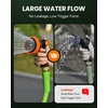 image:imageRAINPOINT Garden Hose Nozzle  100 Heavy Duty Metal Thumb Control Spray Nozzles for Garden Hose High Pressure 10 Pattern Water Hose Nozzle for Car Wash Watering Lawn Pets Forest GreenBright Orange