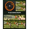 image:imageRAINPOINT Garden Hose Nozzle  100 Heavy Duty Metal Thumb Control Spray Nozzles for Garden Hose High Pressure 10 Pattern Water Hose Nozzle for Car Wash Watering Lawn Pets Forest GreenBright Orange