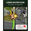 image:imageRAINPOINT Garden Hose Nozzle  100 Heavy Duty Metal Thumb Control Spray Nozzles for Garden Hose High Pressure 10 Pattern Water Hose Nozzle for Car Wash Watering Lawn Pets Forest GreenBright Yellow