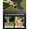 image:imageRAINPOINT Garden Hose Nozzle  100 Heavy Duty Metal Thumb Control Spray Nozzles for Garden Hose High Pressure 10 Pattern Water Hose Nozzle for Car Wash Watering Lawn Pets Forest GreenForest Green