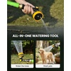 image:imageRAINPOINT Garden Hose Nozzle  100 Heavy Duty Metal Thumb Control Spray Nozzles for Garden Hose High Pressure 10 Pattern Water Hose Nozzle for Car Wash Watering Lawn Pets Forest GreenBright Yellow