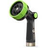 image:imageRAINPOINT Garden Hose Nozzle  100 Heavy Duty Metal Thumb Control Spray Nozzles for Garden Hose High Pressure 10 Pattern Water Hose Nozzle for Car Wash Watering Lawn Pets Forest GreenForest Green